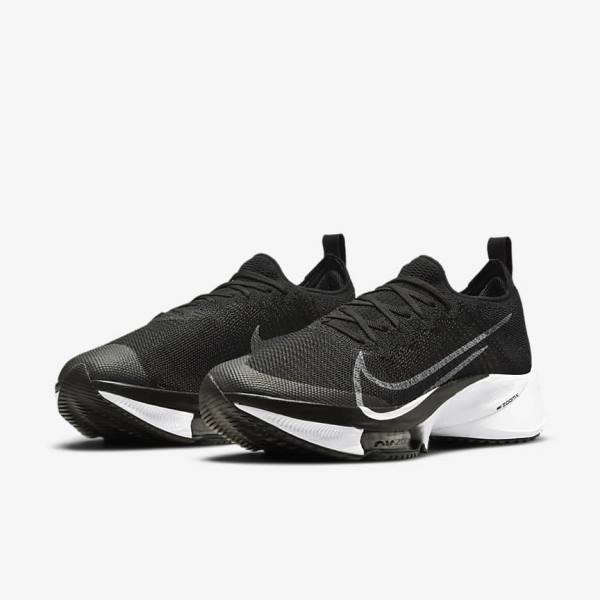 Nike Air Zoom Tempo NEXT% Maantie Miesten Juoksukengät Mustat Tummanharmaat Platina Valkoinen | NK602LNJ