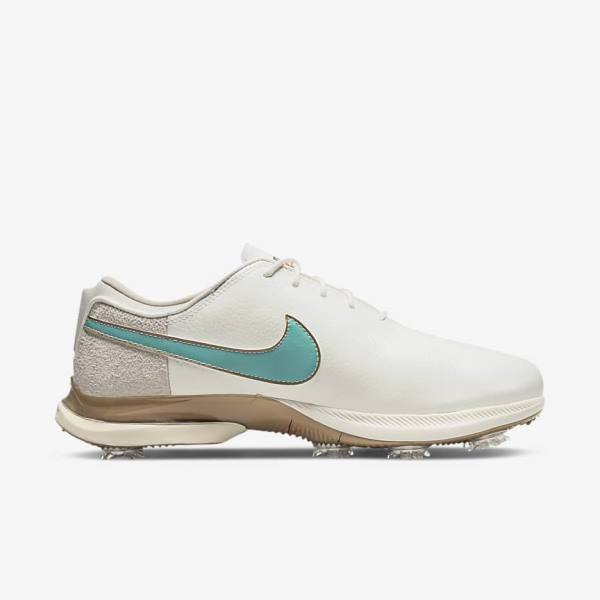 Nike Air Zoom Victory Tour 2 Miesten Golfkengät Valkoinen Vaaleanruskea Turkoosi | NK046SWZ