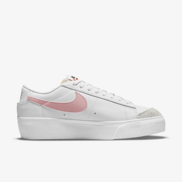 Nike Blazer Low Platform Naisten Tennarit Valkoinen Mustat Pinkki | NK106VPJ