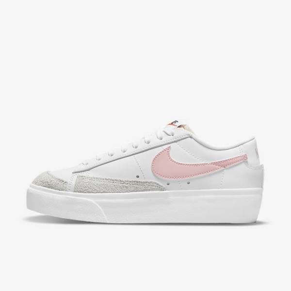 Nike Blazer Low Platform Naisten Tennarit Valkoinen Mustat Pinkki | NK106VPJ