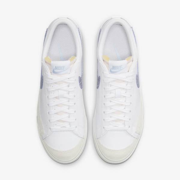 Nike Blazer Low Platform Naisten Tennarit Valkoinen Vaaleansininen | NK584QEM