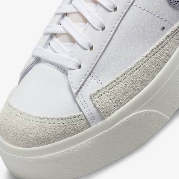 Nike Blazer Low Platform Naisten Tennarit Valkoinen Vaaleansininen | NK584QEM