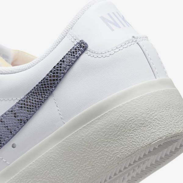 Nike Blazer Low Platform Naisten Tennarit Valkoinen Vaaleansininen | NK584QEM