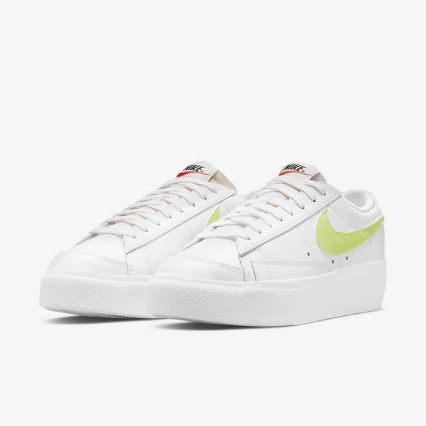 Nike Blazer Low Platform Naisten Tennarit Valkoinen Mustat Vaaleansitruuna | NK745PHW