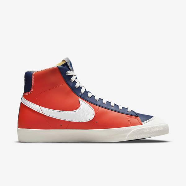 Nike Blazer Mid 77 EMB Miesten Tennarit Valkoinen Sininen Oranssi | NK509EGK