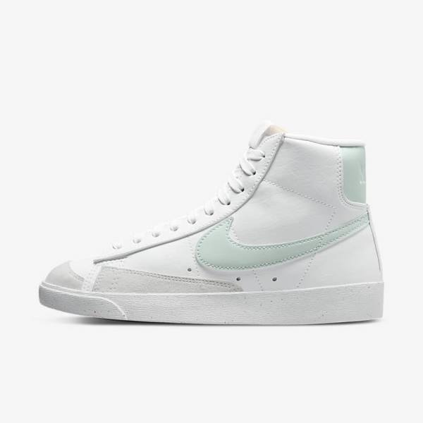 Nike Blazer Mid 77 Next Nature Naisten Tennarit Valkoinen Vihreä | NK819PAD