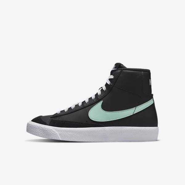 Nike Blazer Mid 77 Older Lasten Tennarit Mustat Valkoinen Minttu | NK204LNI