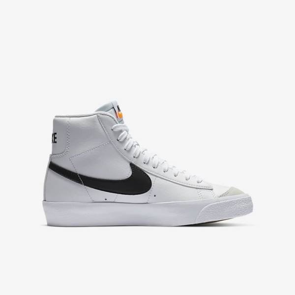 Nike Blazer Mid 77 Older Lasten Tennarit Valkoinen Oranssi Mustat | NK465MUG