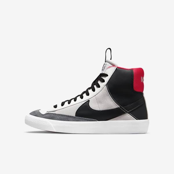 Nike Blazer Mid 77 SE Dance Older Lasten Tennarit Valkoinen Punainen Vaaleanharmaat Mustat | NK723EWG