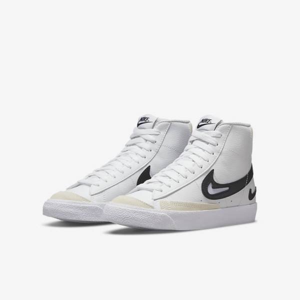 Nike Blazer Older Lasten Tennarit Valkoinen Mustat | NK857OAZ