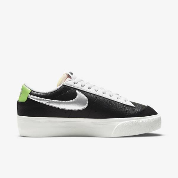 Nike Blazer Platform Naisten Tennarit Mustat Valkoinen Vihreä Metal Hopea | NK301WNR