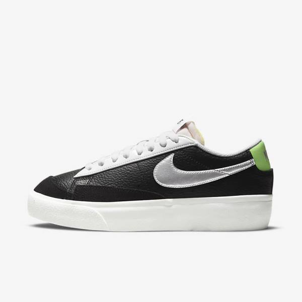 Nike Blazer Platform Naisten Tennarit Mustat Valkoinen Vihreä Metal Hopea | NK301WNR