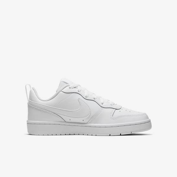 Nike Court Borough Low 2 Older Lasten Tennarit Valkoinen | NK857ZPN