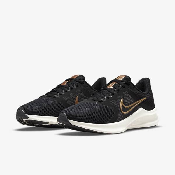 Nike Downshifter 11 Maantie Naisten Juoksukengät Mustat Tummanharmaat Metal Kupari | NK416ETW