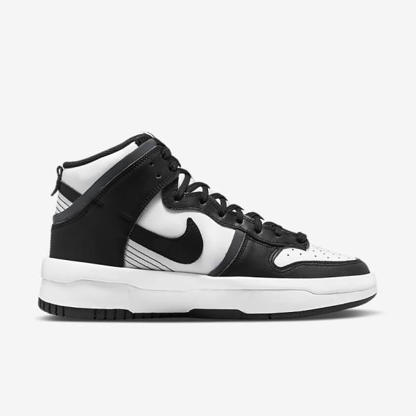 Nike Dunk High Up Naisten Tennarit Valkoinen Tummanharmaat Mustat | NK802SWY