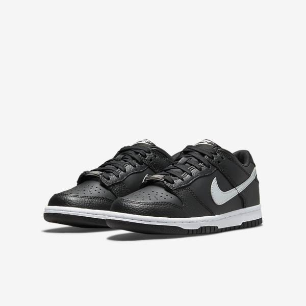 Nike Dunk Low Older Lasten Tennarit Mustat Harmaat Valkoinen | NK810LVA