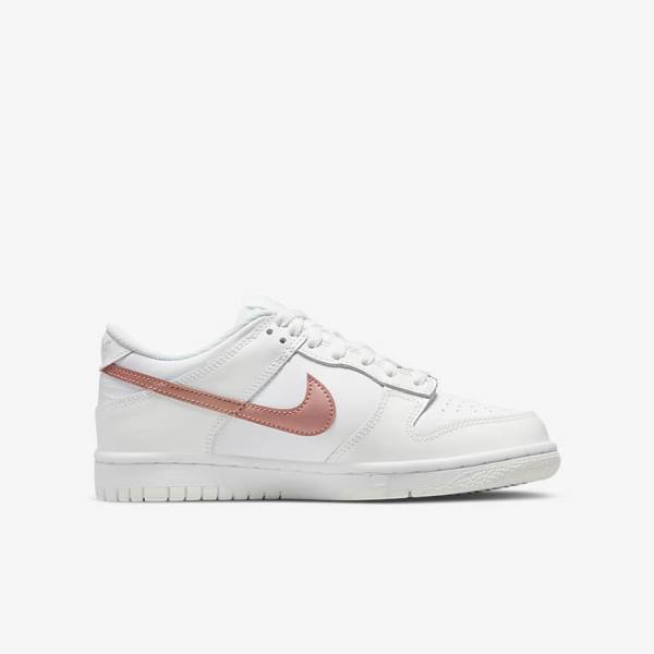 Nike Dunk Low Older Lasten Tennarit Valkoinen Metal Punainen Ruskea | NK256BJF