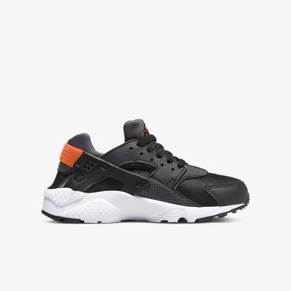 Nike Huarache Run Older Lasten Tennarit Mustat Oranssi Harmaat Valkoinen | NK287JVZ