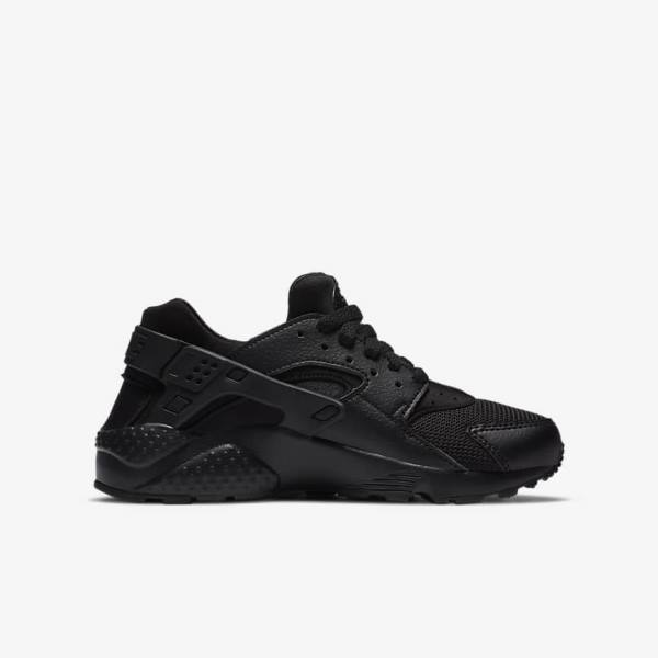 Nike Huarache Run Older Lasten Tennarit Mustat | NK421RCT