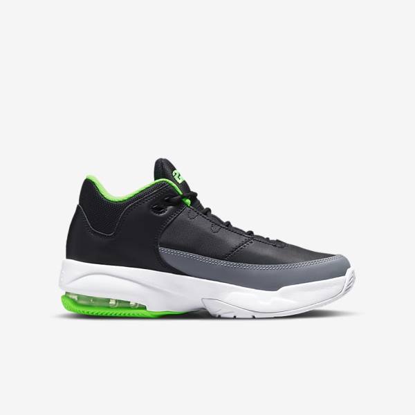 Nike Jordan Max Aura 3 Older Lasten Tennarit Mustat Harmaat Valkoinen Vihreä | NK021AVS