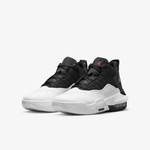 Nike Jordan Stay Loyal Older Lasten Tennarit Mustat Valkoinen Metal Hopea Punainen | NK532EZI