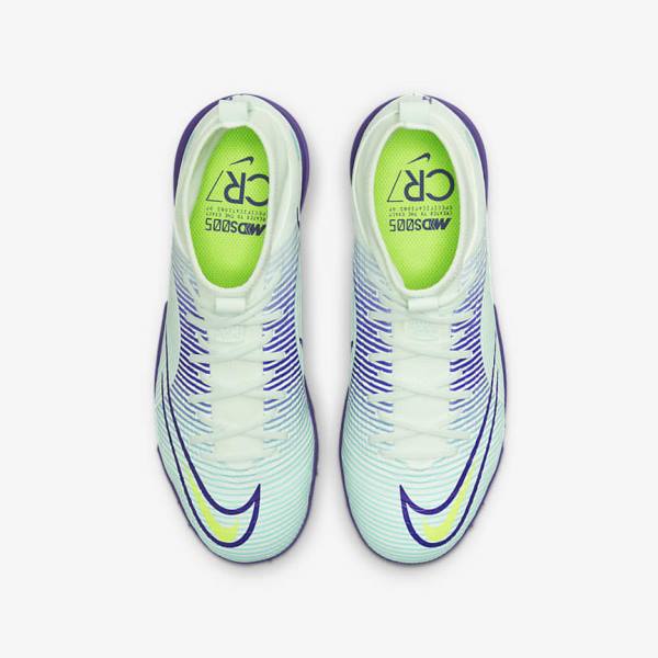 Nike Jr. Mercurial Dream Speed Superfly 8 Academy TF Turf Lasten Jalkapallokengät Vihreä Violetit Vihreä | NK769KXQ