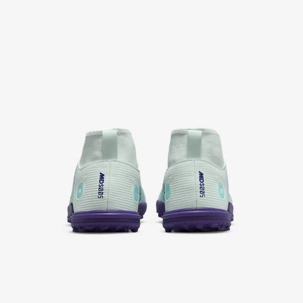 Nike Jr. Mercurial Dream Speed Superfly 8 Academy TF Turf Lasten Jalkapallokengät Vihreä Violetit Vihreä | NK769KXQ