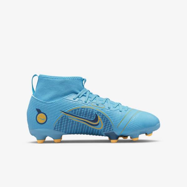 Nike Jr. Mercurial Superfly 8 Academy MG Older Multi-Ground Lasten Jalkapallokengät Sininen Oranssi | NK016WSL