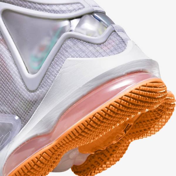 Nike LeBron 19 Miesten Koripallokengät Harmaat Oranssi Vaaleanpunainen Vihreä | NK073YLM