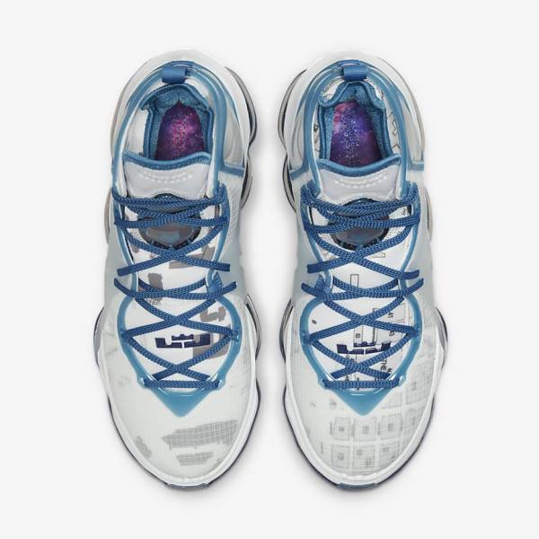 Nike LeBron 19 Miesten Koripallokengät Mustat Violetit Valkoinen Kultaiset | NK102MTE