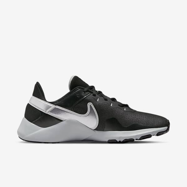 Nike Legend Essential 2 Miesten Treenikengät Mustat Metal Hopea Metal Harmaat | NK063UYJ