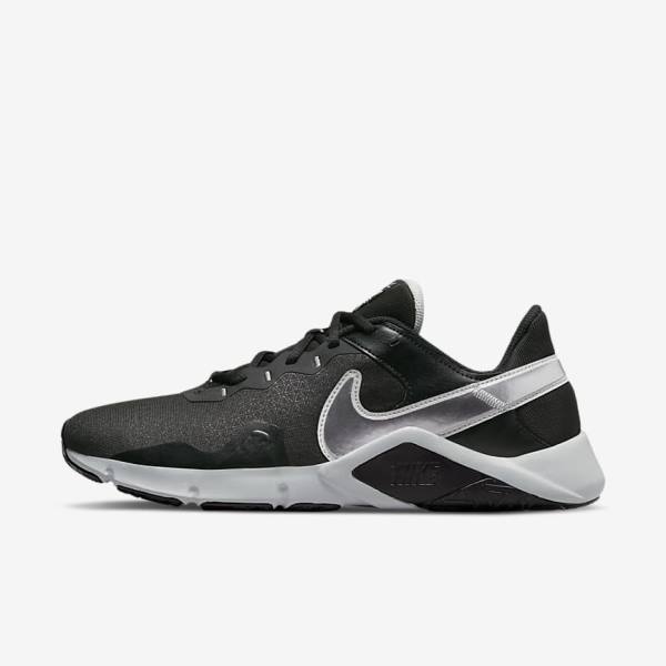 Nike Legend Essential 2 Miesten Treenikengät Mustat Metal Hopea Metal Harmaat | NK063UYJ