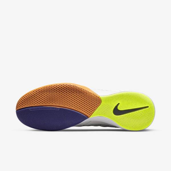 Nike Lunar Gato II IC Indoor Court Miesten Jalkapallokengät Valkoinen Keltainen Mustat | NK179DAO