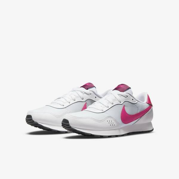 Nike MD Valiant Older Lasten Tennarit Platina Tummanharmaat Pinkki | NK691LPM