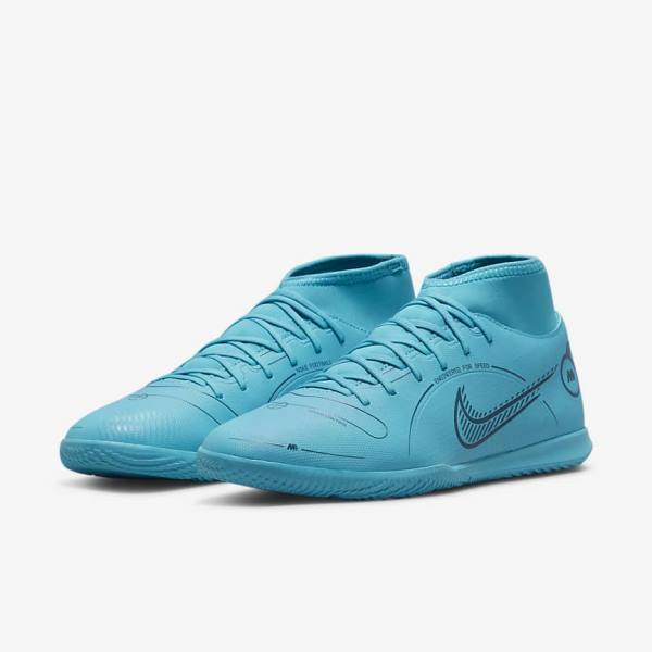 Nike Mercurial Superfly 8 Club IC Indoor Court Miesten Jalkapallokengät Sininen Oranssi | NK164CBX