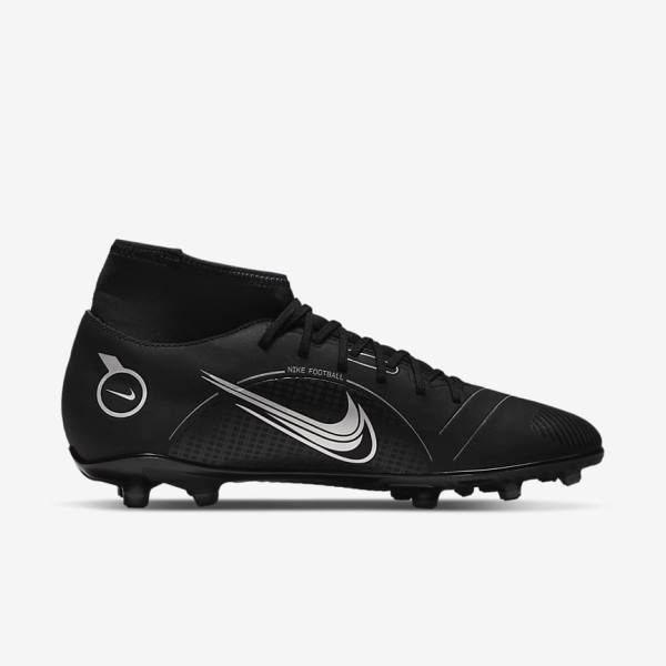 Nike Mercurial Superfly 8 Club MG Multi-Grounds Miesten Jalkapallokengät Mustat Harmaat Metal Hopea | NK459LAI