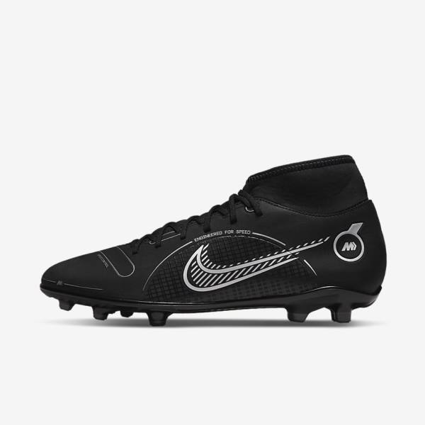 Nike Mercurial Superfly 8 Club MG Multi-Grounds Miesten Jalkapallokengät Mustat Harmaat Metal Hopea | NK459LAI