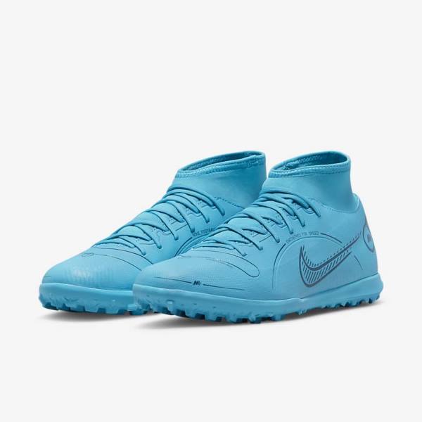 Nike Mercurial Superfly 8 Club TF Turf Miesten Jalkapallokengät Sininen Oranssi | NK482WCI