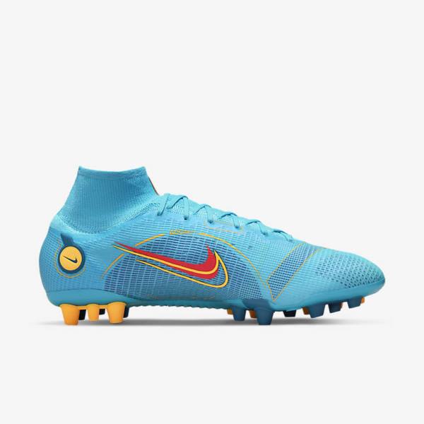 Nike Mercurial Superfly 8 Elite AG Artificial-Grasss Naisten Jalkapallokengät Sininen Oranssi | NK301XPT