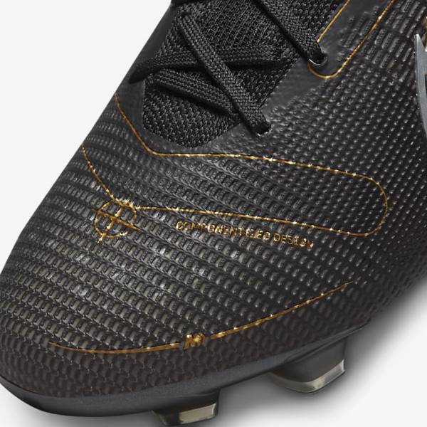 Nike Mercurial Superfly 8 Elite FG Firm-Grounds Naisten Jalkapallokengät Mustat Metal Hopea Harmaat Metal Kultaiset | NK093HSE