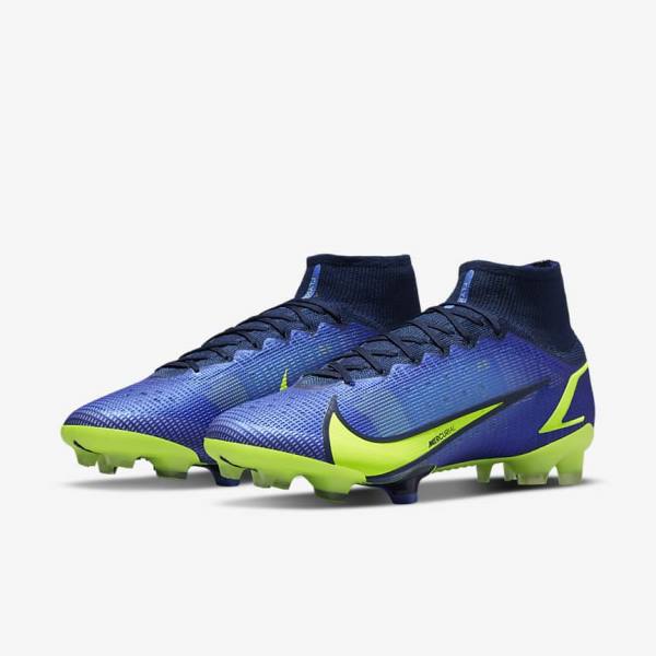 Nike Mercurial Superfly 8 Elite FG Firm-Grounds Miesten Jalkapallokengät Sininen | NK268UPR