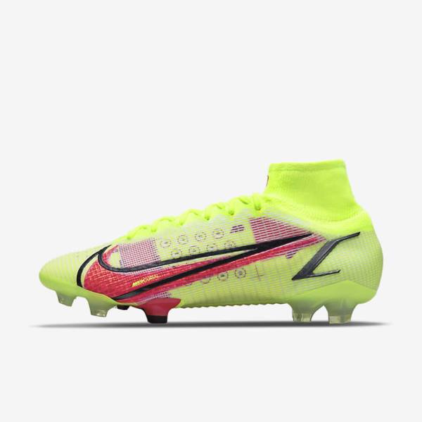 Nike Mercurial Superfly 8 Elite FG Firm-Grounds Miesten Jalkapallokengät Mustat Vaaleanpunainen | NK278LCF