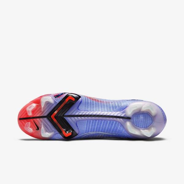 Nike Mercurial Superfly 8 Elite KM FG Firm-Ground Naisten Jalkapallokengät Indigo Vaaleanpunainen Metal Hopea | NK403ZYT