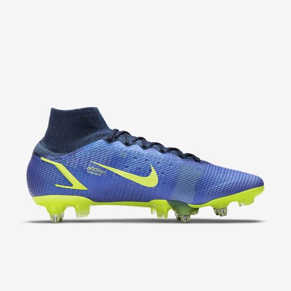 Nike Mercurial Superfly 8 Elite SG-Pro AC Soft-Ground Naisten Jalkapallokengät Sininen | NK425KAH