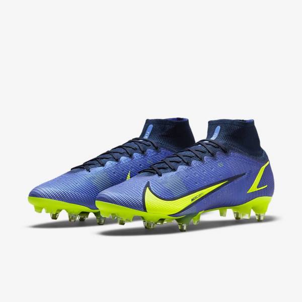 Nike Mercurial Superfly 8 Elite SG-Pro AC Soft-Ground Naisten Jalkapallokengät Sininen | NK425KAH