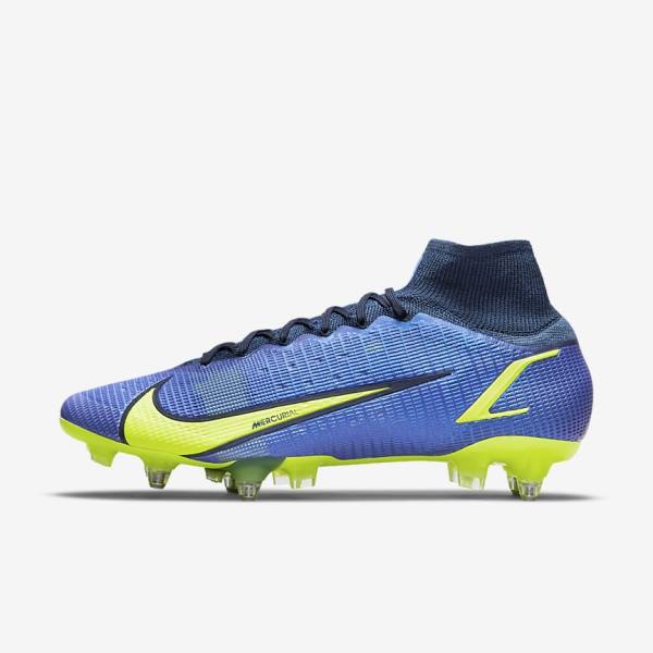 Nike Mercurial Superfly 8 Elite SG-Pro AC Soft-Ground Miesten Jalkapallokengät Sininen | NK603ZQP