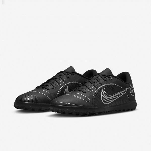 Nike Mercurial Vapor 14 Club TF Turf Miesten Jalkapallokengät Mustat Harmaat Metal Hopea | NK264ICZ