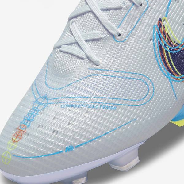 Nike Mercurial Vapor 14 Elite FG Firm-Grounds Naisten Jalkapallokengät Harmaat Vaaleansininen Sininen | NK238IFZ