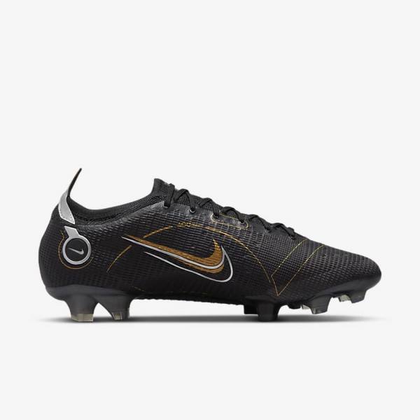 Nike Mercurial Vapor 14 Elite FG Firm-Grounds Naisten Jalkapallokengät Mustat Metal Hopea Harmaat Metal Kultaiset | NK716UIZ