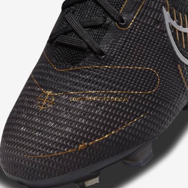 Nike Mercurial Vapor 14 Elite FG Firm-Grounds Naisten Jalkapallokengät Mustat Metal Hopea Harmaat Metal Kultaiset | NK716UIZ